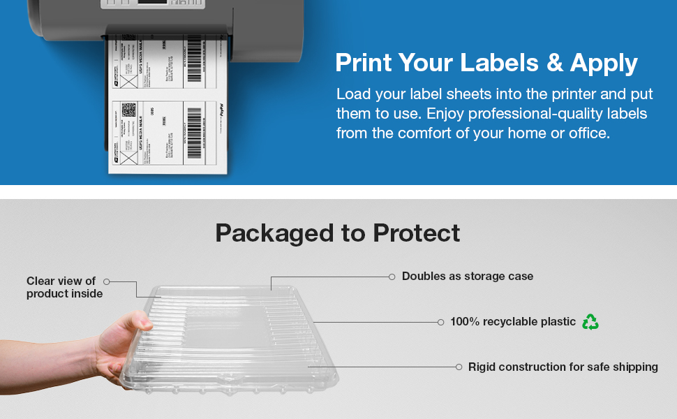 Amazon.com : 8.5 x 5.5 Half-Sheet Shipping Labels - Permanent, White Matte - for FBA, FedEx, UPS ...
