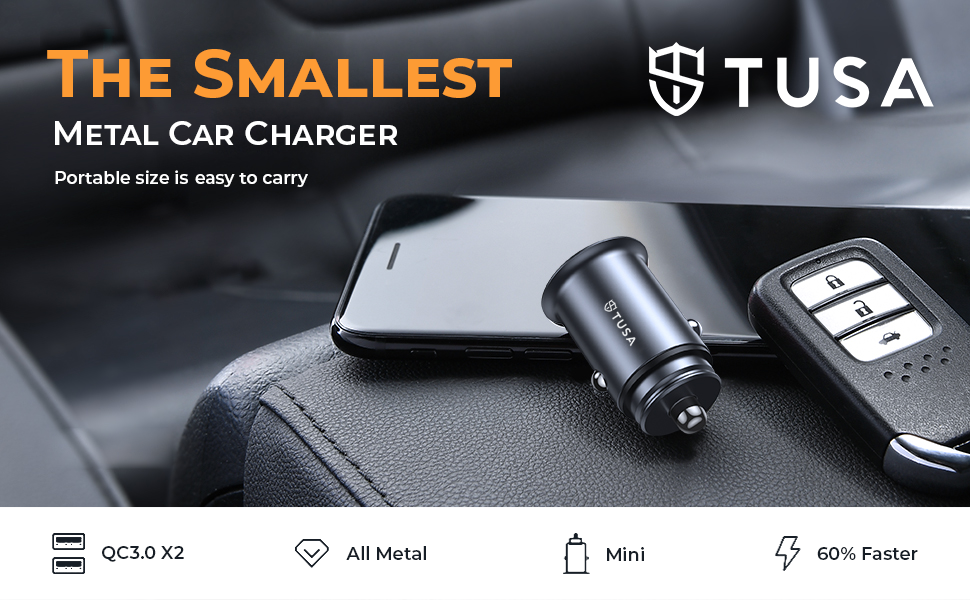 TUSA Metal Car Charger