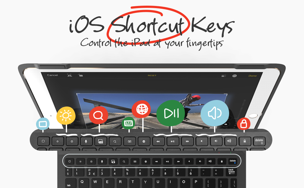 Inateck Keyboard Case for iPad 2021(9th Gen)/iPad 2020(8th Gen)/ iPad 2019(7th Gen) 10.2 Inch