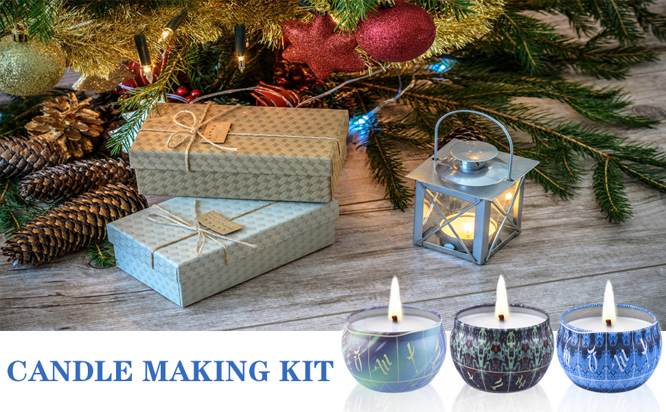 Supersun Candle Making Accessories, DIY Scented Candle Gift Set with 50