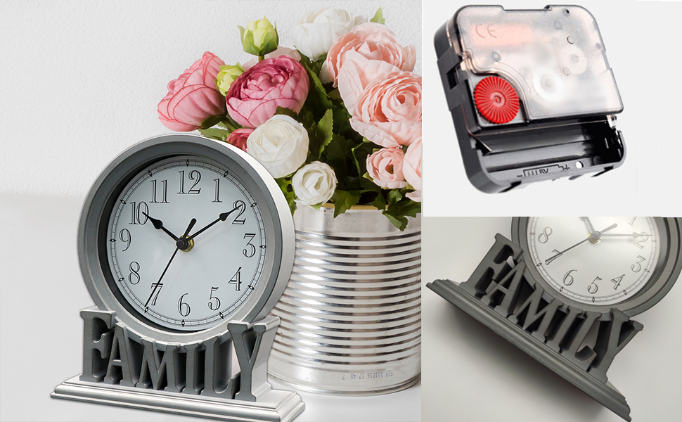 6.5 Inches Table Clock, Vintage Non-Tick... 18 1