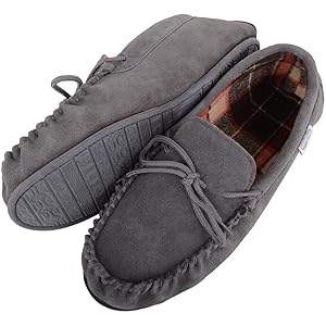 Mens Cotton Lined Moccasins