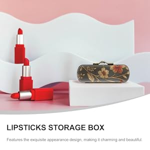 ブラック 口紅ケース Amazon.co.jp: Beatifufu レトロリップスティックケース ミラー