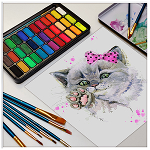 watercolor, watercolor set, water color, watercolor paint set, watercolor pan set, watercolor cake