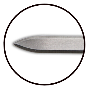 razor sharp tip