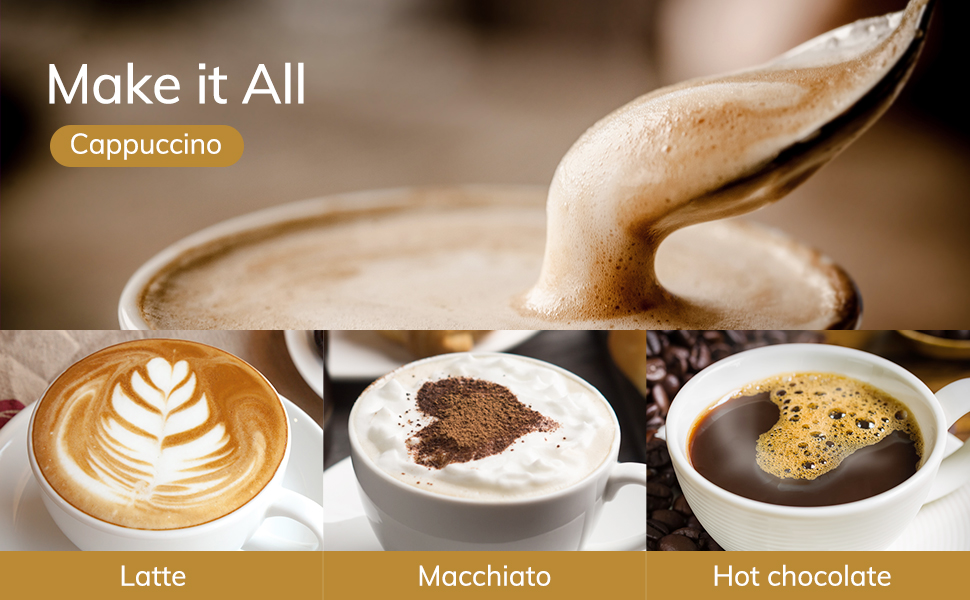 AEVO Milk Frothing Machine, Automatic Electric Milk Warmers and Foam