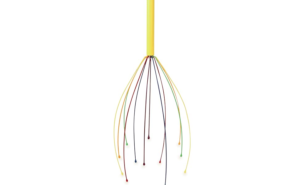 Kikkerland Colorful Handheld Portable Hair Head Scratcher