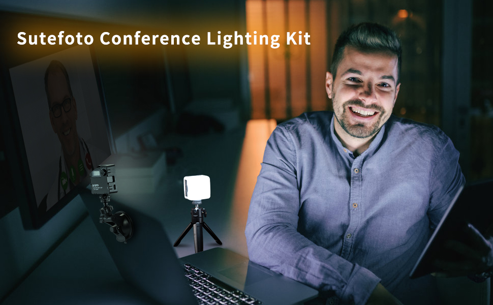 Video Conference Lighting, Sutefoto Zoom Lighting for