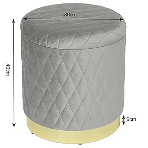 WOLTU Dressing Table Stools Storage Ottoman Box Round Pouffe Seat Bedroom Vanity 18 SIZE