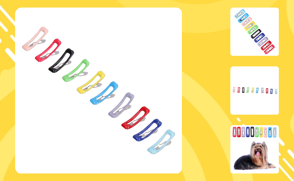 Hztyyier 50 Pcs Small Pet Hair Clips Hair Clips 0.8 Inch Colors for Care Little Girls Small Breed Tea Cup Yorkie Maltese Bunny 12 2116210018511-1