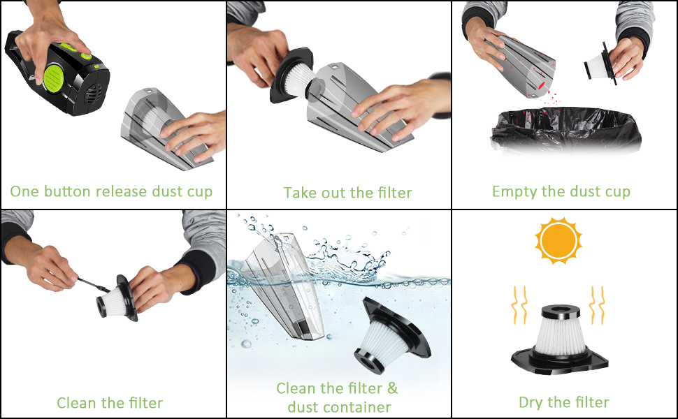 OZOY 9500Pa Handheld Vacuums Cordless,120W Portable Handheld Vacuum