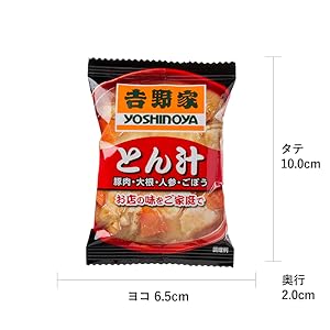 Amazon 吉野家 フリーズドライとん汁 20袋セット お湯を注ぐだけ 吉野家 味噌汁 通販