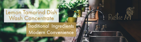 Rustic Art Natural Organic Lemon Tamarind Dish Wash Concentrate