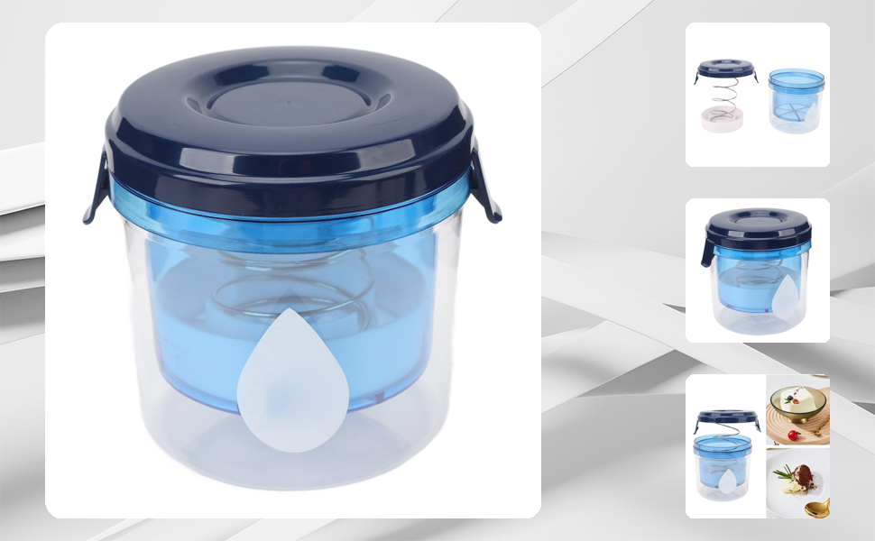 Luocute Yogurt Cheese Maker, Clear Container, Spring Loaded Pressure Plate, Stainless Steel, PP Material, Large Quantities, Reusable Thick Greek Yogurt Whey Separator for Home Kitchen 21 2718240085611-1