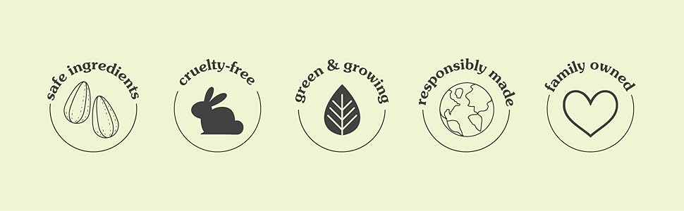 safe ingredients cruelty free green and growing responsibly made family owned business made in usa
