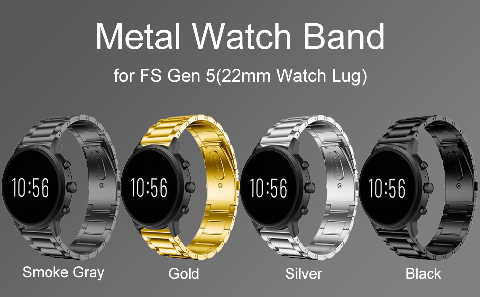 Amazon.com: LDFAS Compatible for Fossil 22mm Band, Stainless