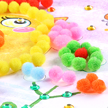 assorted pom poms for crafts