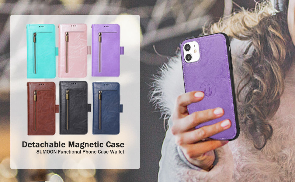 SUMOON iPhone 11 Wallet Cases for Women/Men,Leather Protective Case