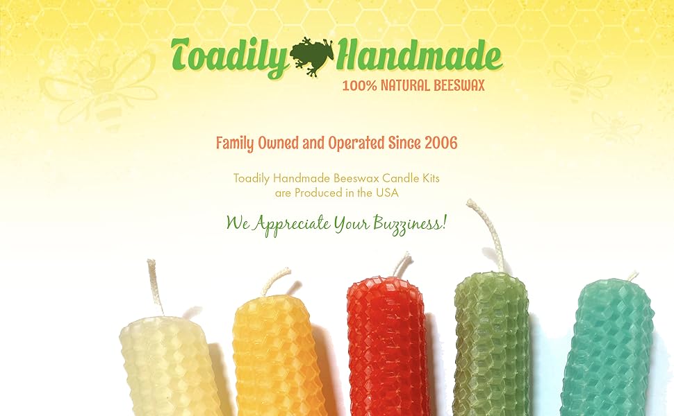 Make Your Own Beeswax Candle Kit Includes 10 Full Size 100 Beeswax