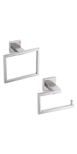 KES Cepillado Juego Accesorios Baño con Toallero de Baño ...