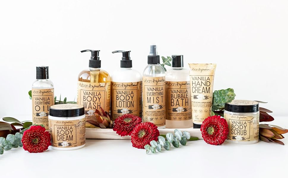 urban hydration vanilla body care all natural collection lotion wash scrub cream