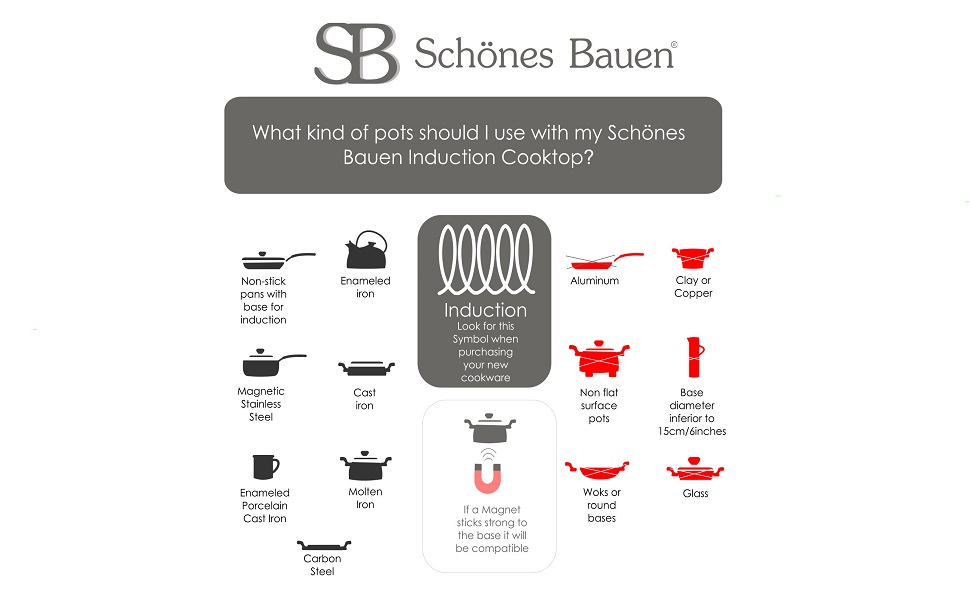 Amazon Com Schones Bauen Tolouse Induction Cooktop Hot Plate