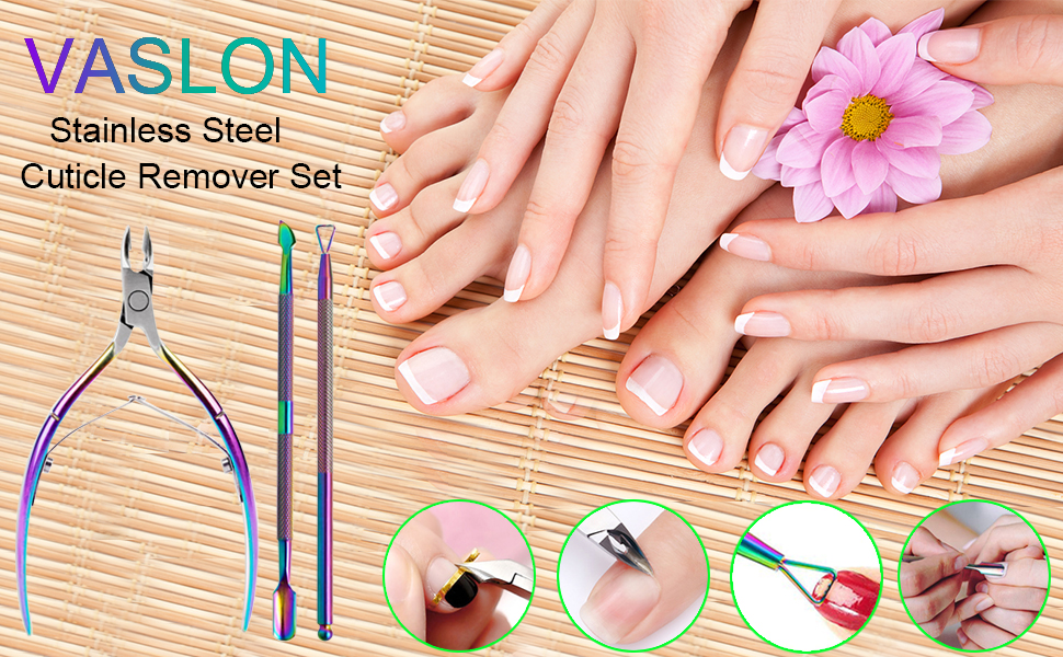 Cuticle Nipper Trimmer with Cuticle Pusher Stainless Steel Cuticle