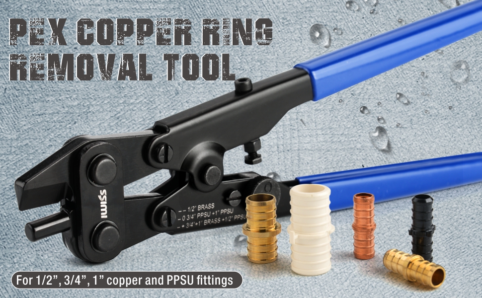 IWISS PEX Ring Cutter Removal Tool for 1/2" 3/4",1" Copper Ring
