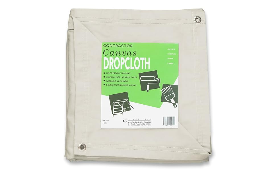 CCS CHICAGO CANVAS & SUPPLY 10 oz Canvas Cotton Drop Cloth