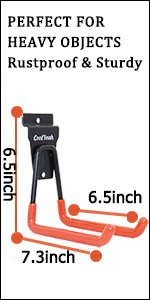 CoolYeah Slatwall Hook Long U Hook Garage Hook