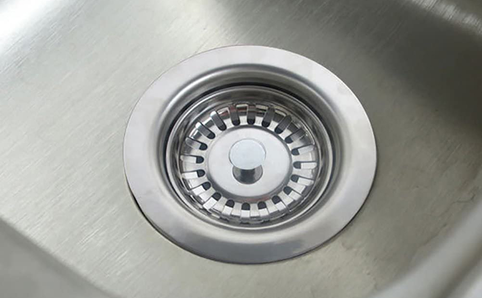 LBTrading Sink Plug Hole Strainer, 2PCS 80mm Stainless Steel Sink
