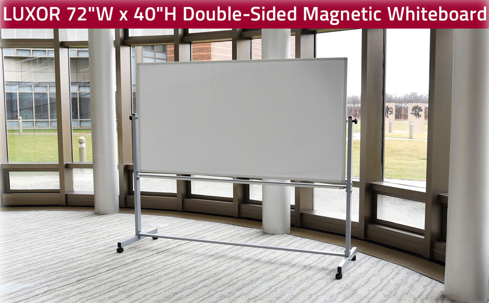 LUXOR Mobile Dry Erase DoubleSided Whiteboard