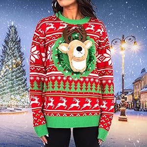 Amazon.co.jp: [KEIBIKA] クリスマス セーター ネックセーター