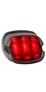 Harley Smoked LED Tail Light Brake Running Light License Plate Light