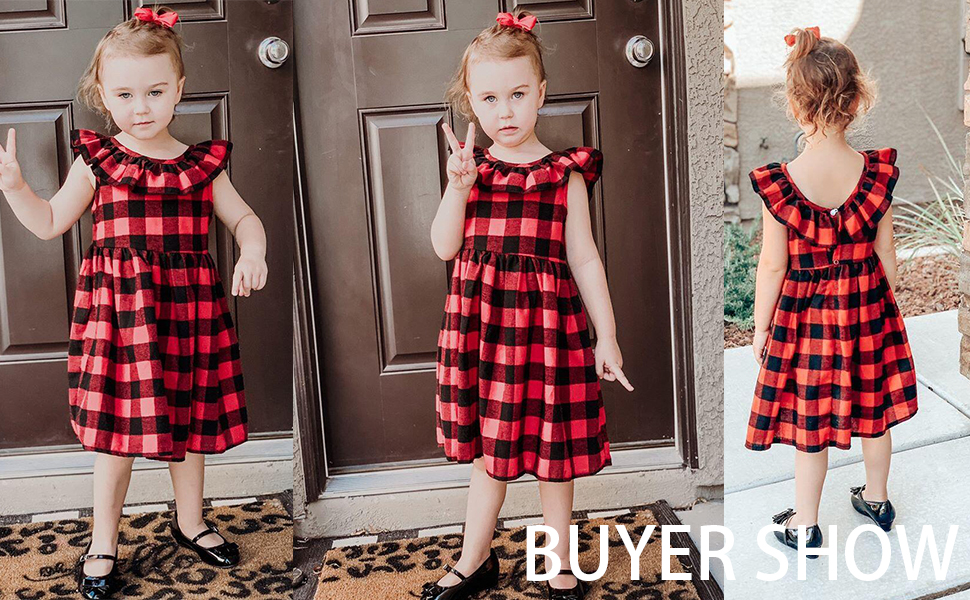 baby girl red and black dress