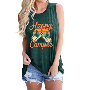 Summer Nature Sunrise Loose-fitting Tank Shirt Women's Funny Hiking Rugged Outdoor Tank Tops