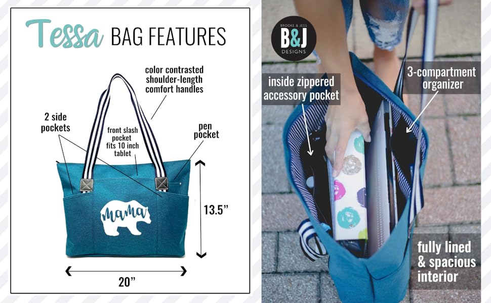 BeYouTiful Black & Gold Striped Tote Bag for Women Large