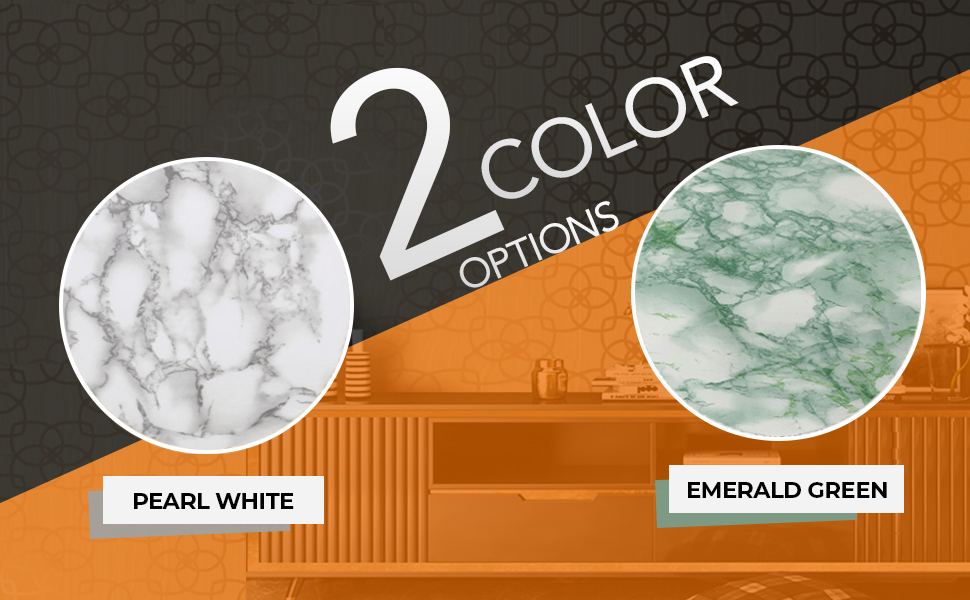 Marble self adhesive wall stickers wallpaper for wall, living room latest, color white and green