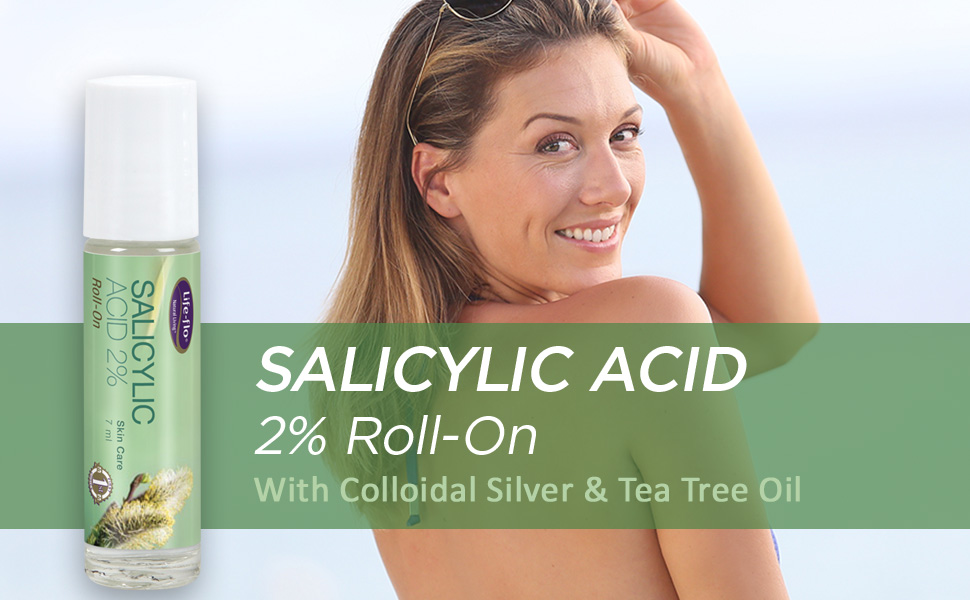 Life-flo Salicylic Acid 2% Roll-On Clarifies Smooths Skin Reduces Look of Lines Wrinkles 7mL