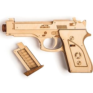 Amazon | Wood Trick ウッドトリック ガンM1 / 輪ゴム弾を撃てる