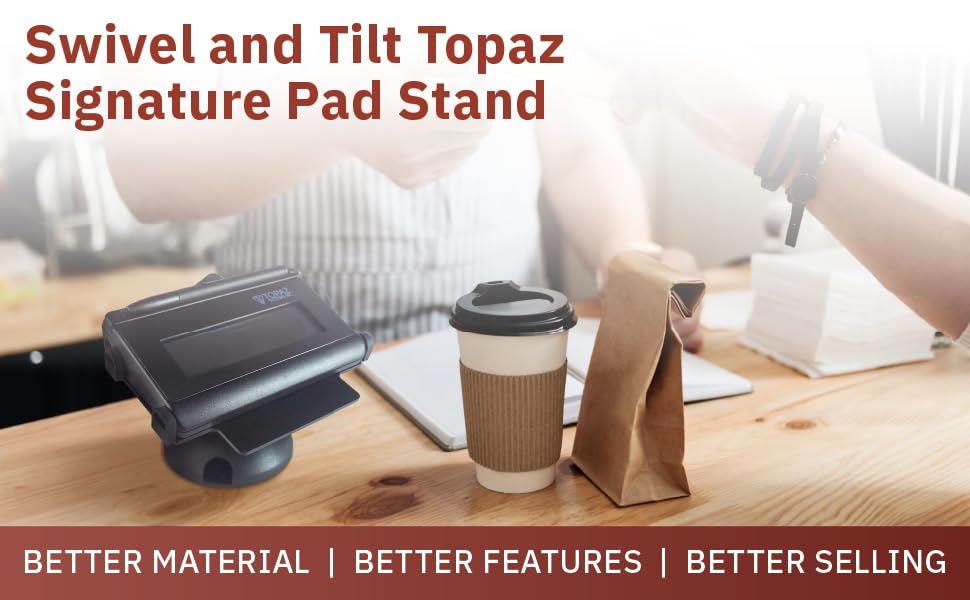 Swivel and Tilt Topaz Signature Pad Stand