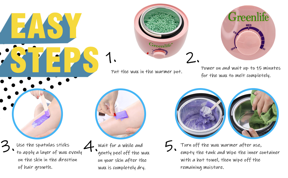 GreenLife® Hair Removal Wax Warmer (Wax Warmer Only, White) Amazon.ca