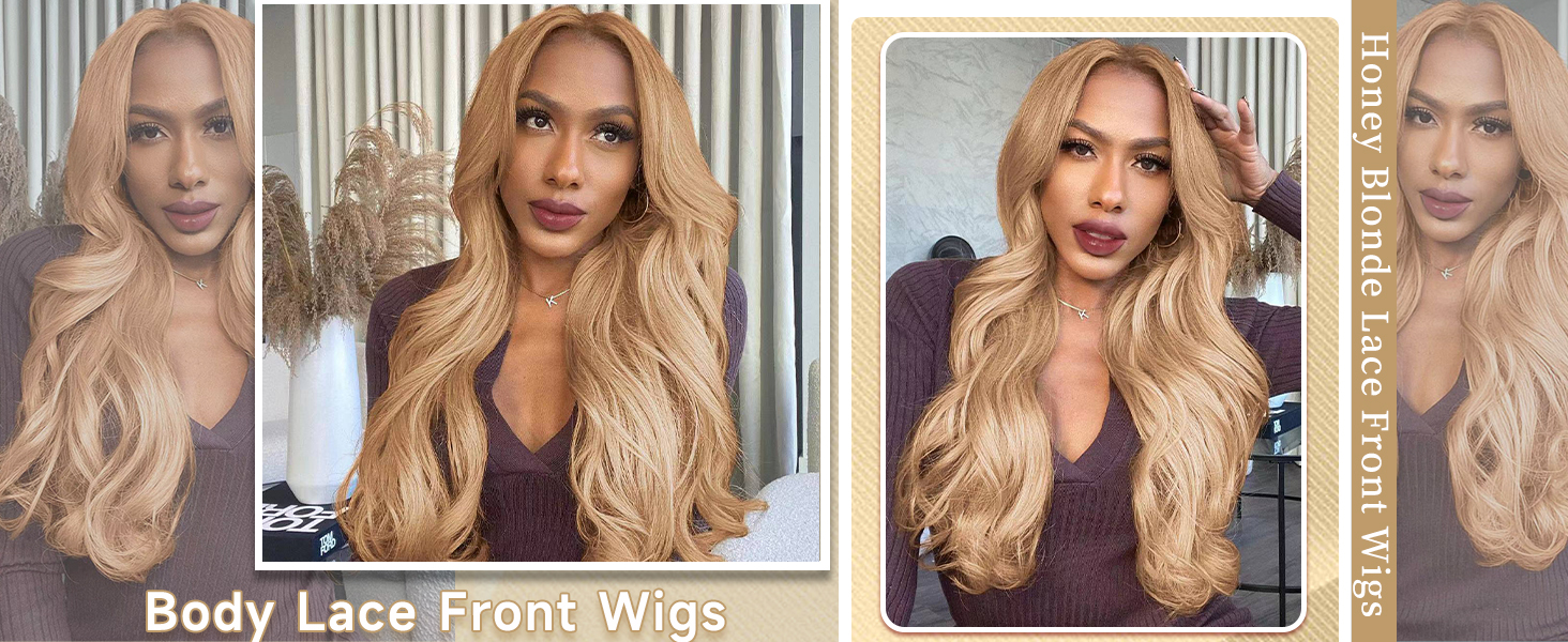 Amazon.com : 28 Inch Honey Blonde HD Lace Front Wig Human
