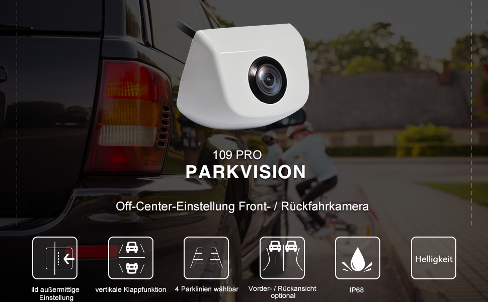 PARKVISION Rückfahrkamera DC 12-24V Breitspannungs Frontkamera ...