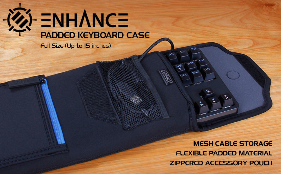 Enhance Keyboard Sleeve Travel Case for TKL Tenkeyless Compact