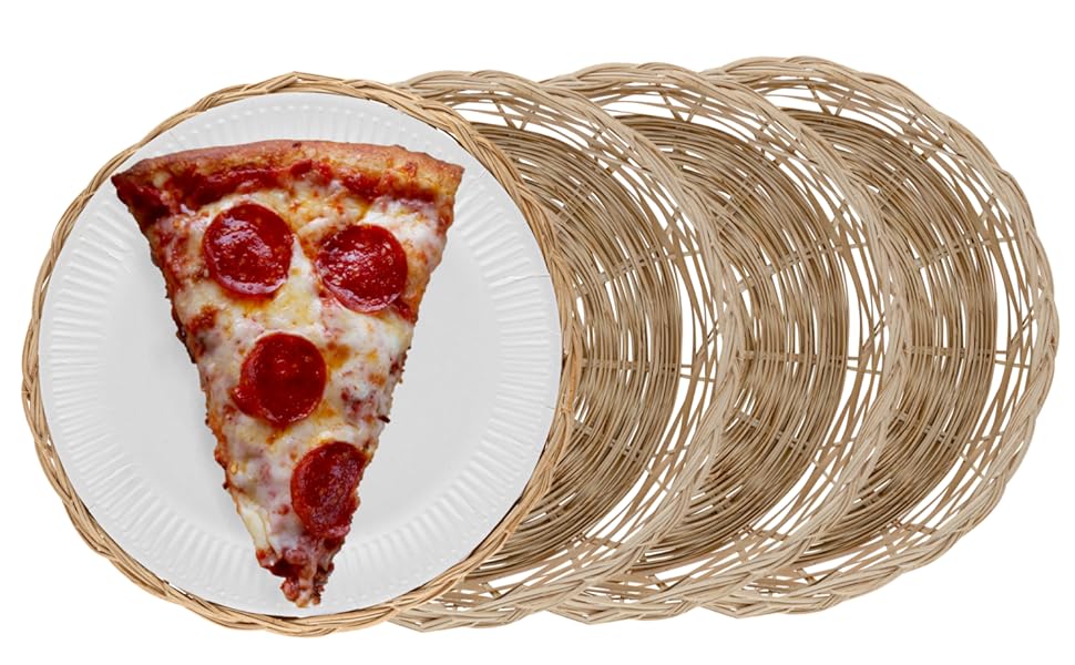 Stock Your Home 10Inch Bamboo Paper Plate Holder (4 Count