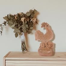 Amazon.co.jp: NESTINGHO 木製 鶏 装飾品 鶏 彫像 鶏 彫刻