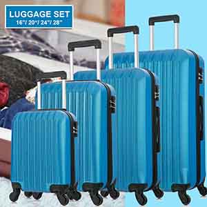 blue luggage set