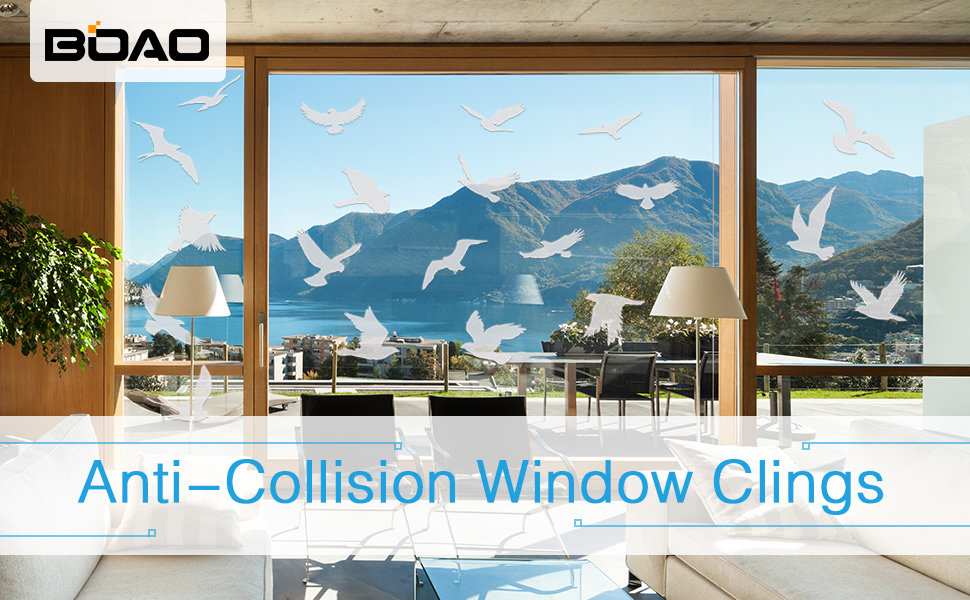 Large Size AntiCollision Window Clings Bird Window