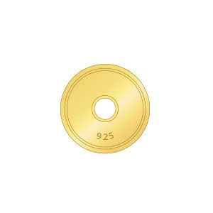 14k Yellow Gold Plated Sterling Silver Backing 925